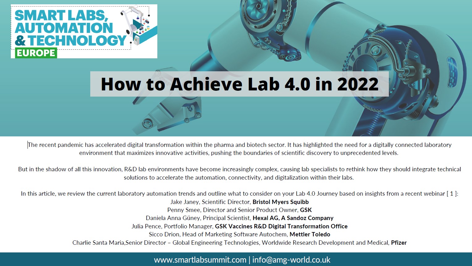 How to Achieve Lab 4.0 in 2022