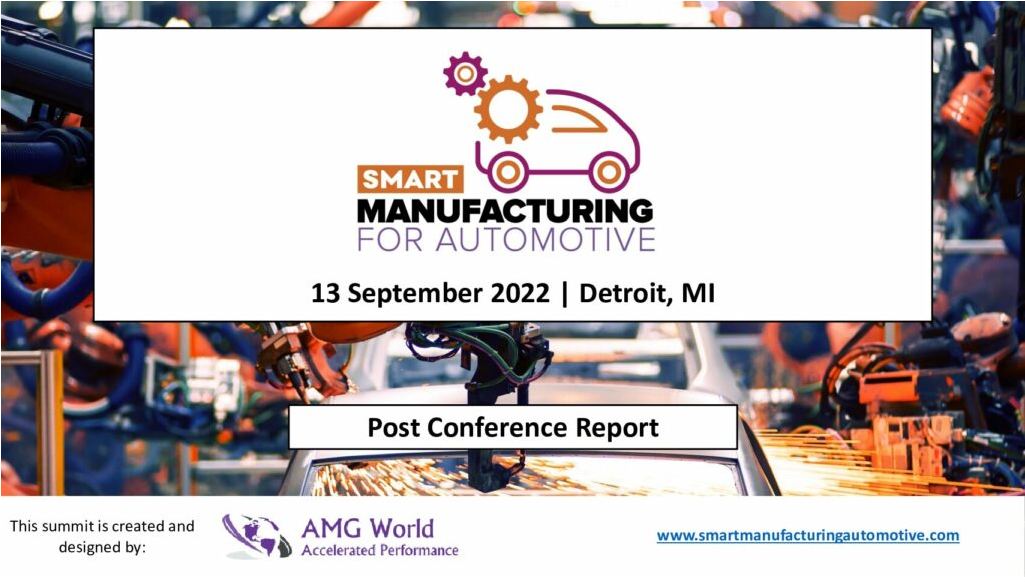 Smart Manufacturing for Automotive 2022 Event Review